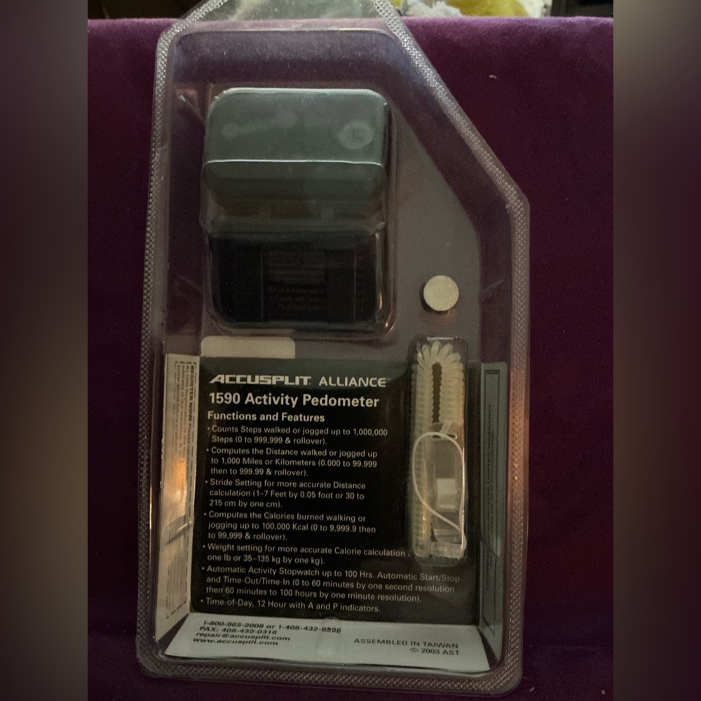 ACCUSPLIT AL1590 Pedometer, Steps, Distance Activity Timer, Clock, Calories - Picture 5 of 6